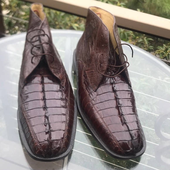 Belvedere Genuine Crocodile Ankle Boots - Picture 2 of 8